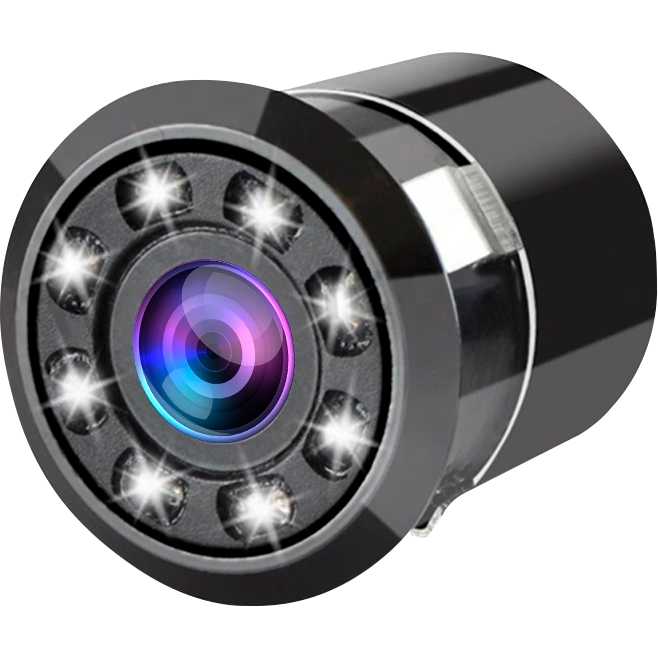 Câmera de Ré Universal para Estacionar Modelo Redondo com Visão Noturna