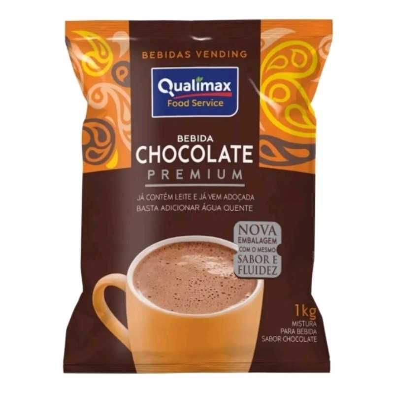 Chocolate com leite Qualimax - pacote de 1 kg.
