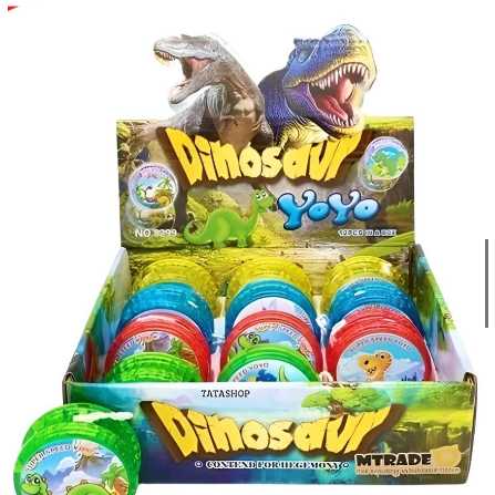 Brinquedo Kit com 4unid Ioiô De Dinossauro Com Luz De Led Infantil  / Envio aleatório