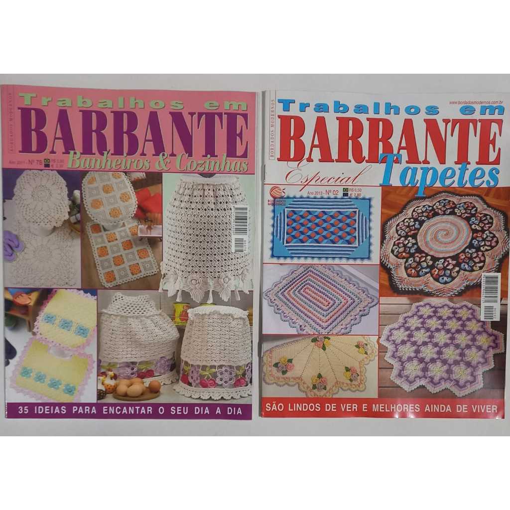 Kit 2 Revistas BARBANTE - Cozinhas, Banheiros e Tapetes