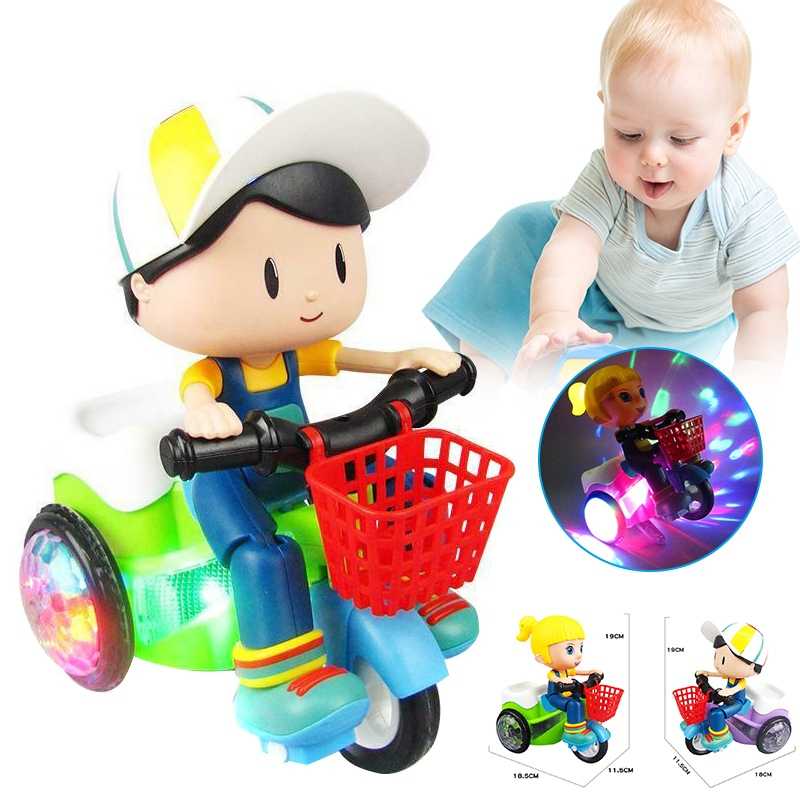 Brinquedo andaTriciclo luz musical Empina e Gira 360° menina ou menino