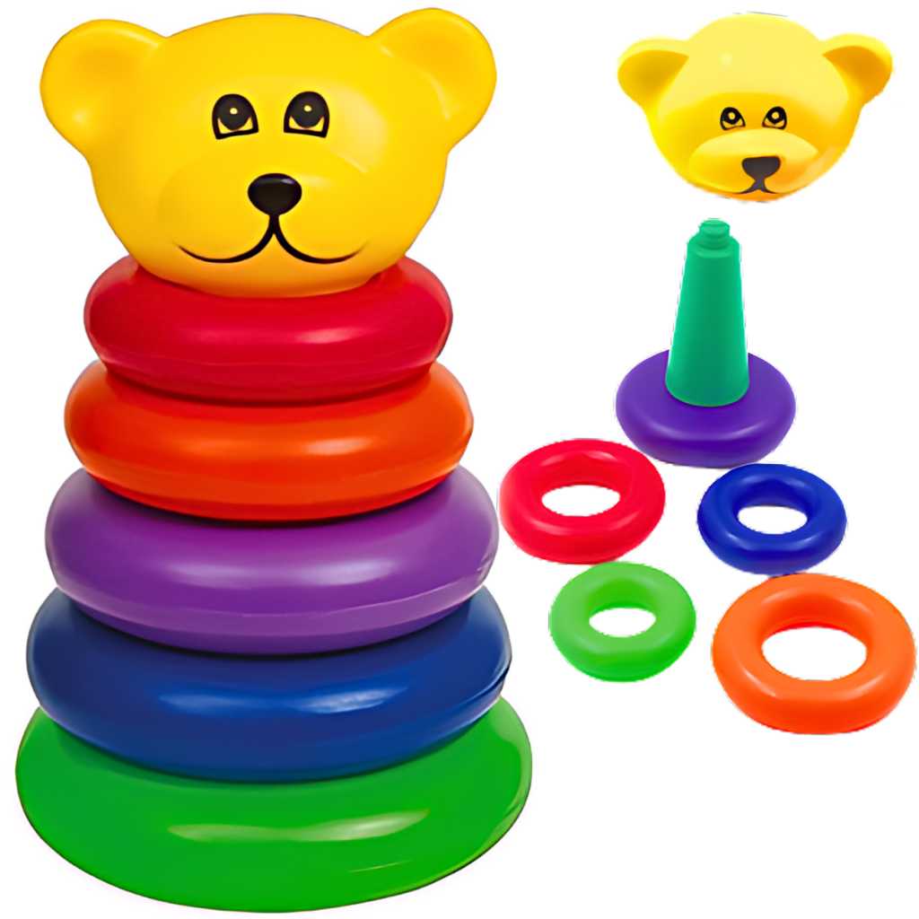 Meu Ursinho Brinquedo Pedagógico Infantil Interativo Desenvolvimento Didático Colorido Bebê Colorido