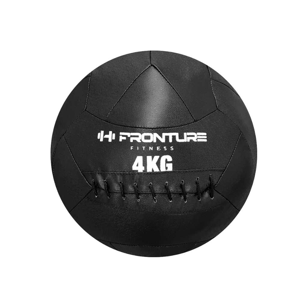 Wall Ball 4kg Medicine CrossFit Ball Bola de Peso Couro Academia Fitness Treinamento Funcional