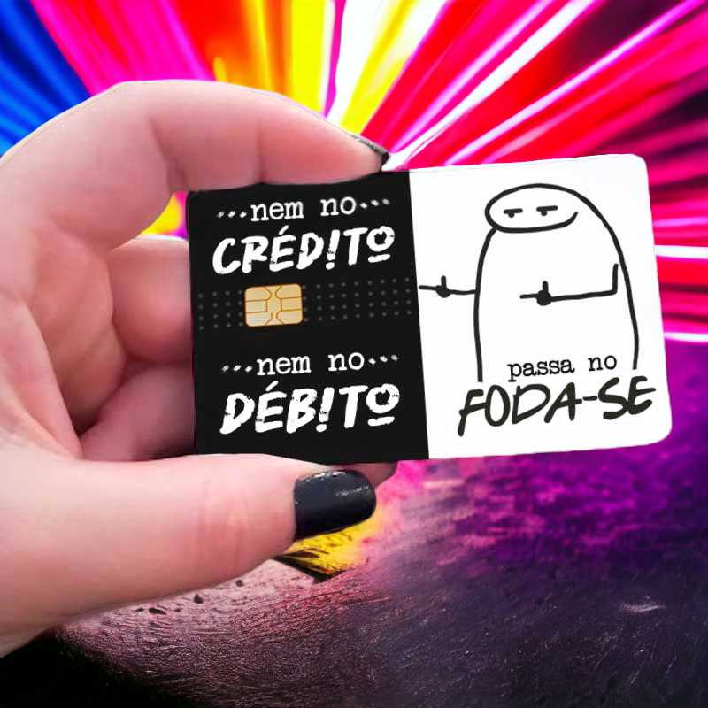 10 adesivos cartão debito credito meme flork personalizado