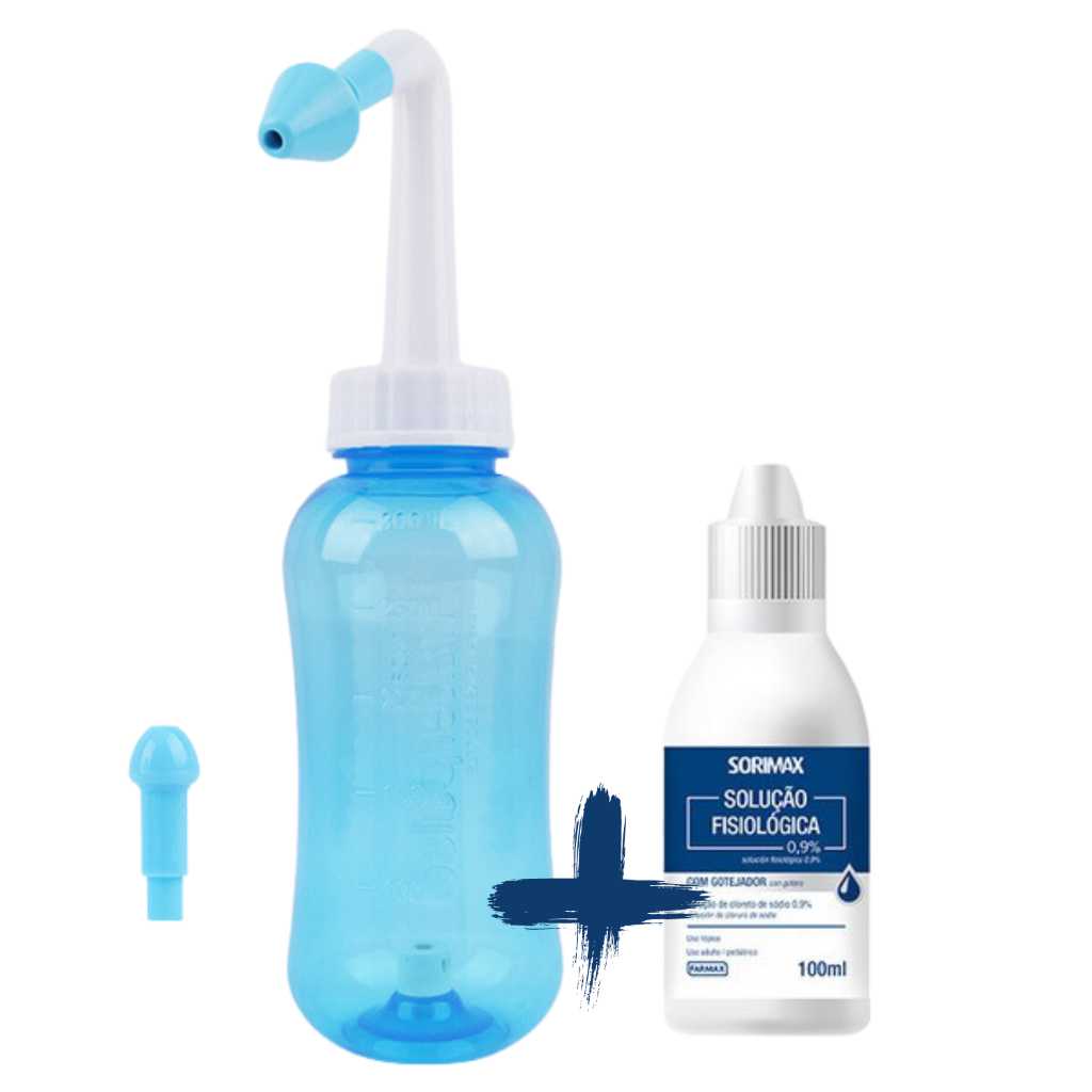 Higienizador Lavador Nasal Ducha para Lavagem Nariz Sinusite Rinite Alergias 300ML