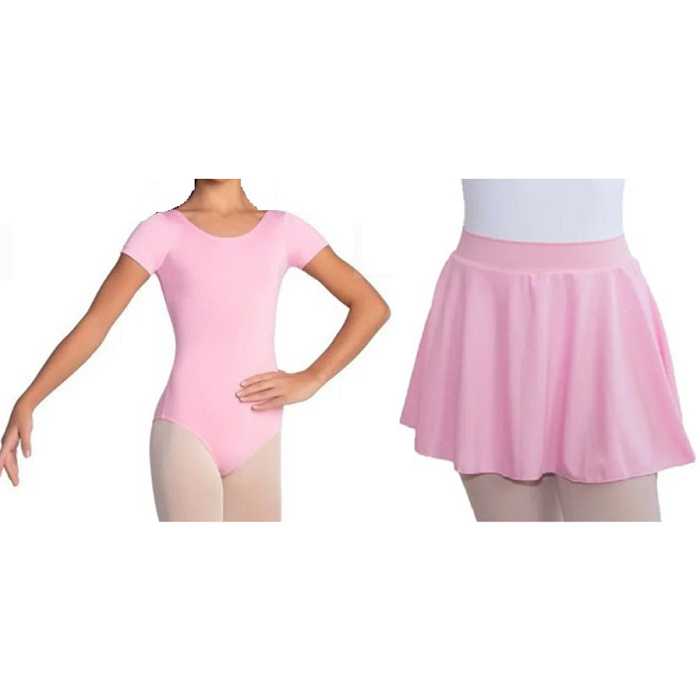 Kit Collant + Saia rosa, com Cós, Ballet, Infantil (medidas das Roupas Balé na descrição)
