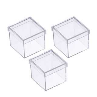 50, 60, 70 ou 80 caixinhas acrílica para lembranças 5 x 5 acrilica - Transparente.