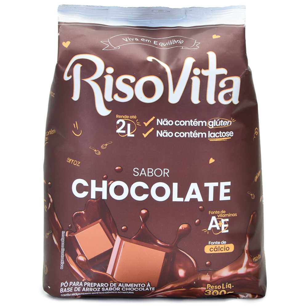 Leite De Arroz E Cálcio Em Pó Chocolate Risovita 300g