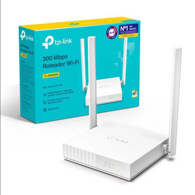 Roteador TP-Link Wireless TL-WR829N Multimodo 300 Mbps 2 Antenas