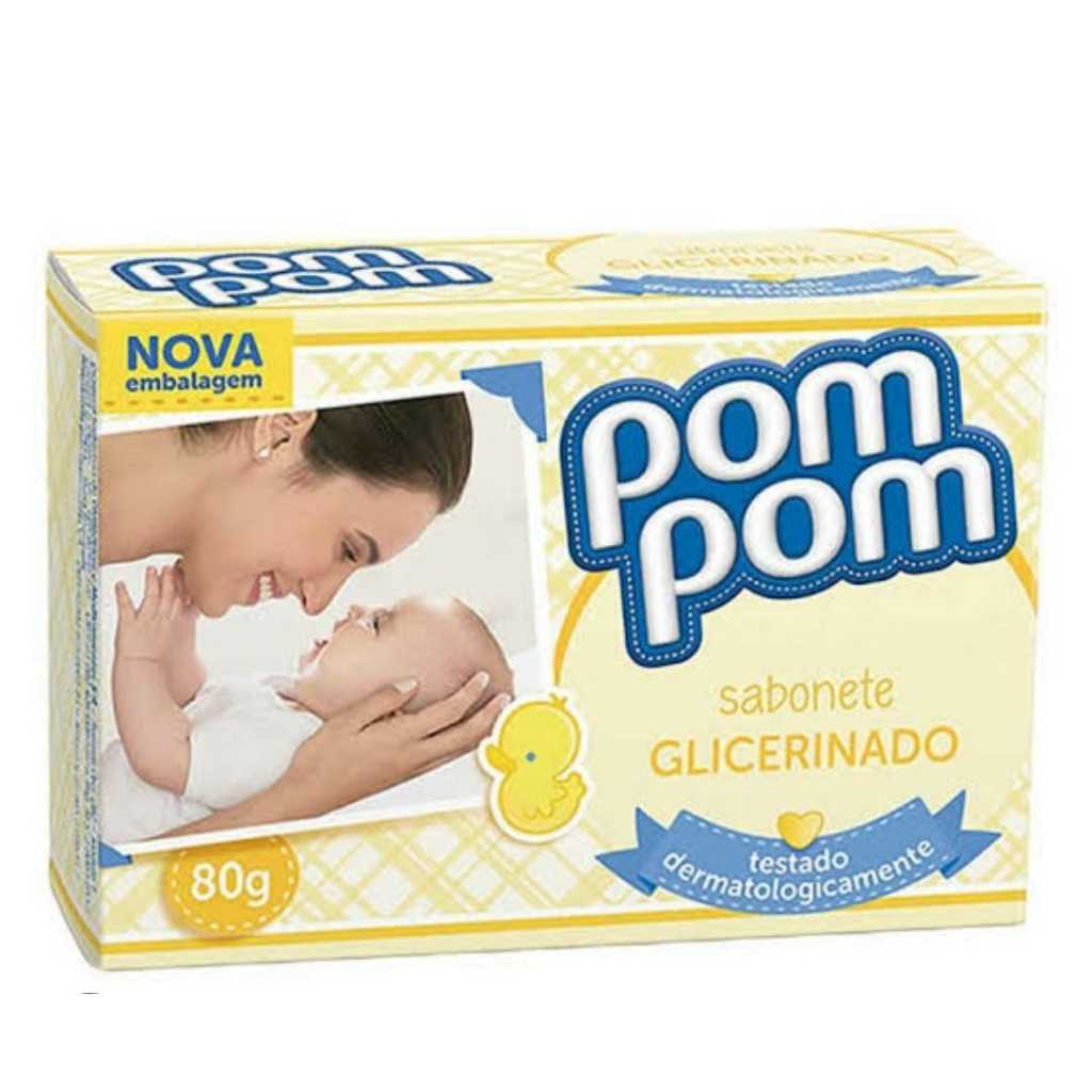 Sabonete Infantil Pom Pom Glicerinado Com 80g