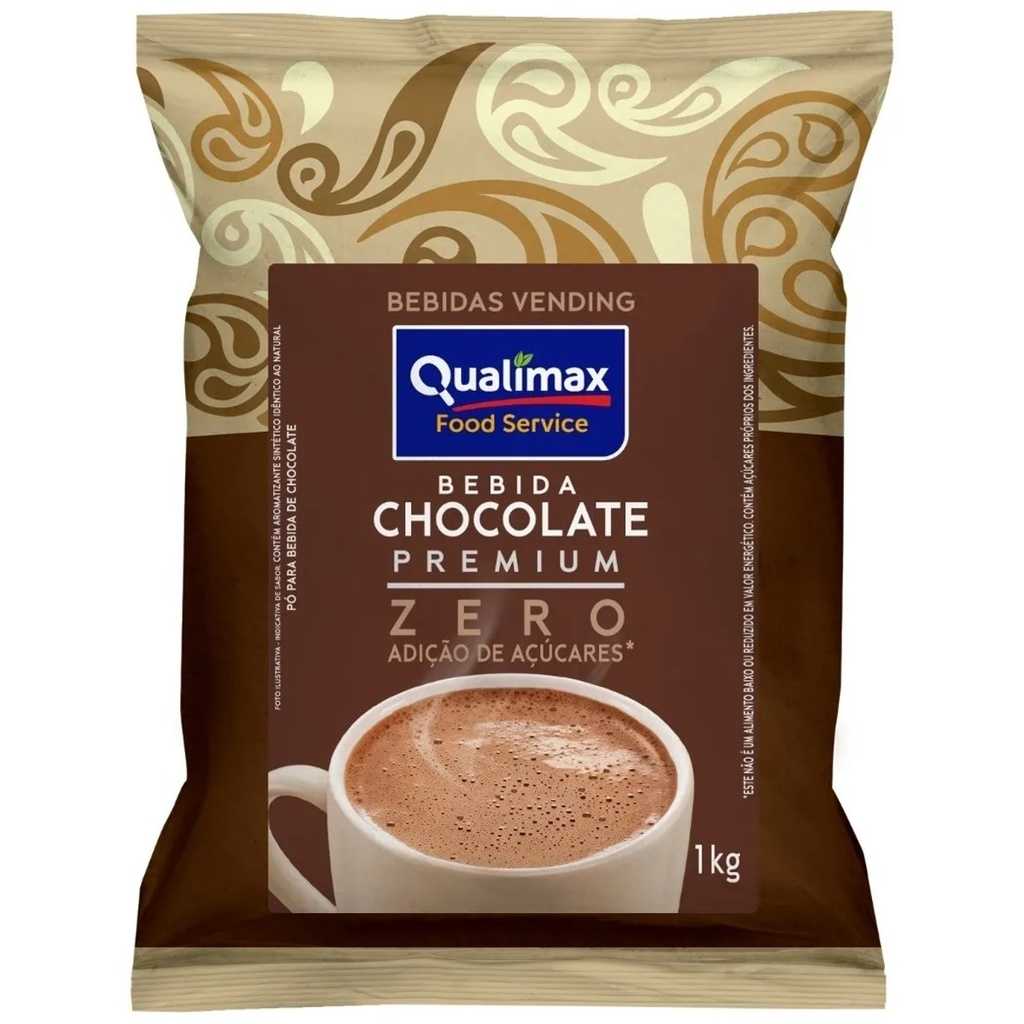 Achocolatado Em Pó baixo em Açúcar Premium Qualimax 1kg