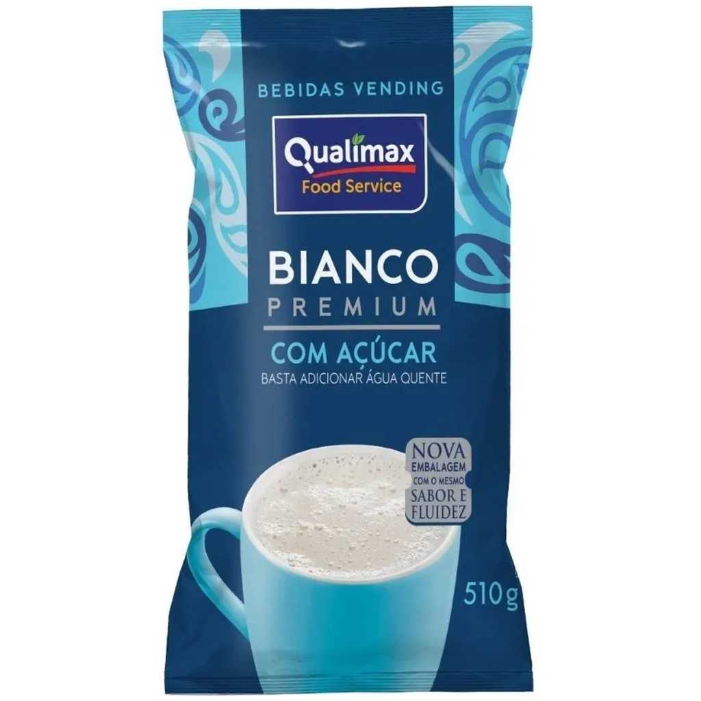 Leite Em Pó Qualimax Bianco Com Açúcar Vending 510g