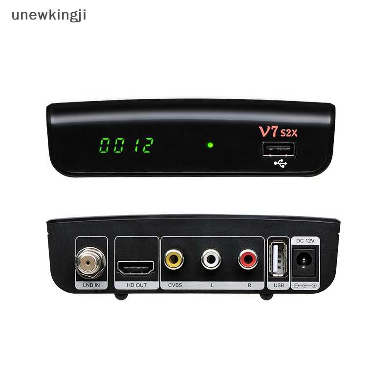 ui V7 S2X Receptor Via Satélite DVB-S2X Decodificador DiSEqC 1.2 Com USB Wifi 1080P kingji
