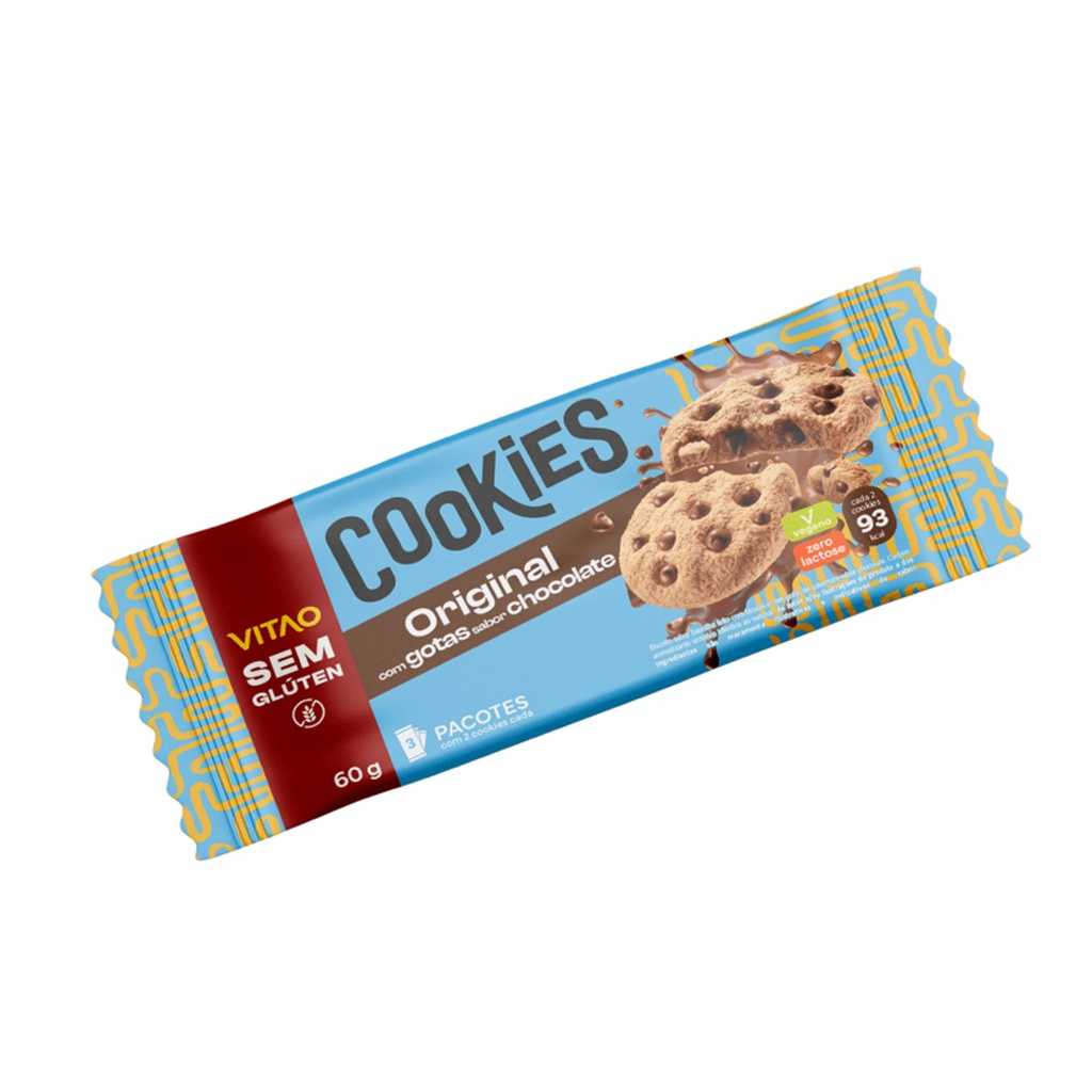 Cookies Sem Glúten Tradicional com Gotas de Chocolate 60g - Vitao