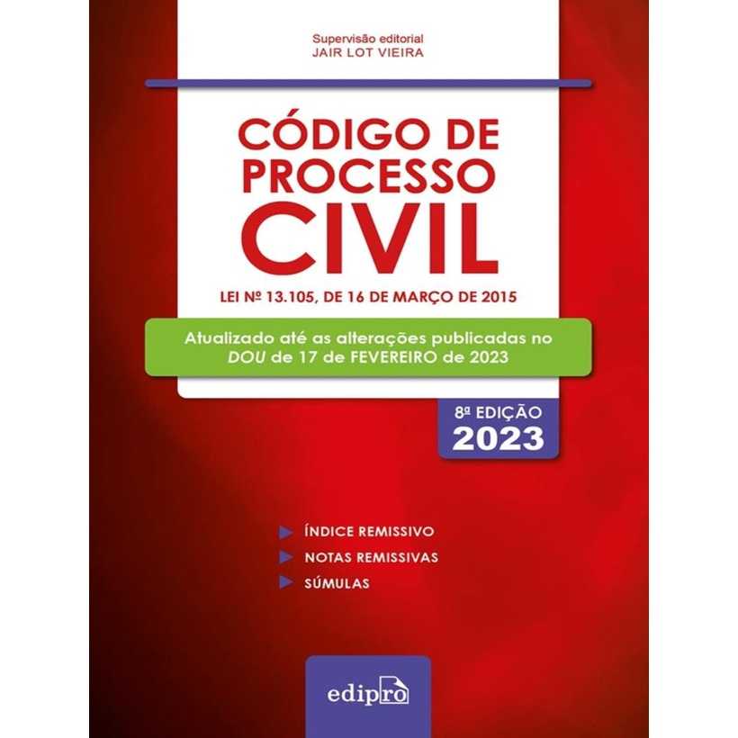 Livro - Codigo De Processo Civil 2023 - Mini - 8ª Ed
