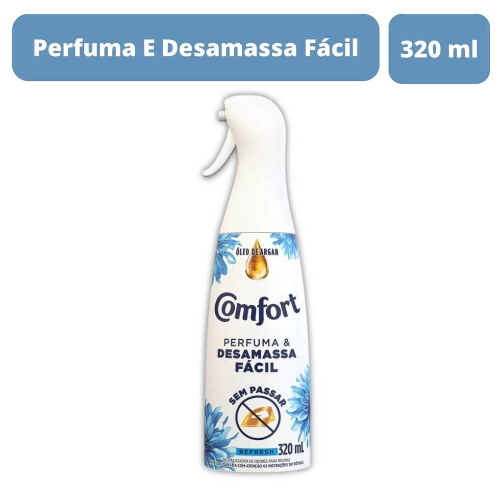 Spray Amaciante Para Roupas Comfort 320ml Perfuma E Desamassa Fácil