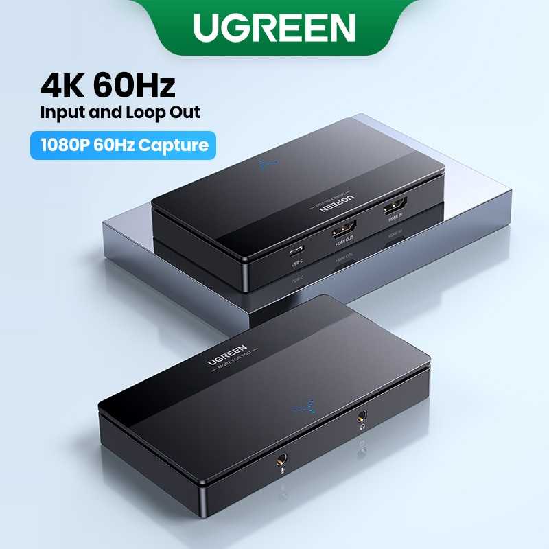 Placa De Captura De Vídeo Ugreen 4K60Hz USB C HDMI Para Transmissão Ao Vivo , Gravação , Macbook , Windows , Linux , Android