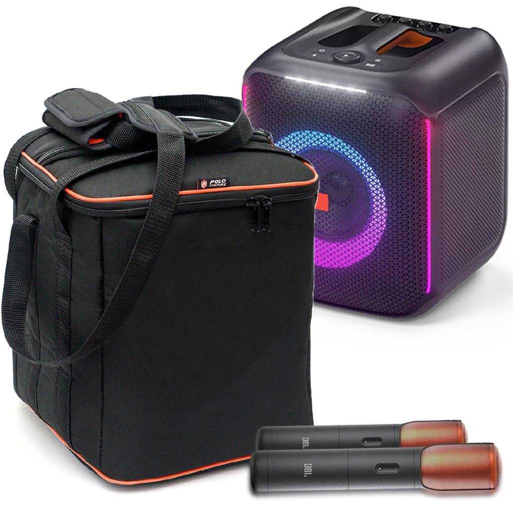 Case Bolsa Bag Compatível Com Jbl PartyBox Encore Com Bolso para Microfones