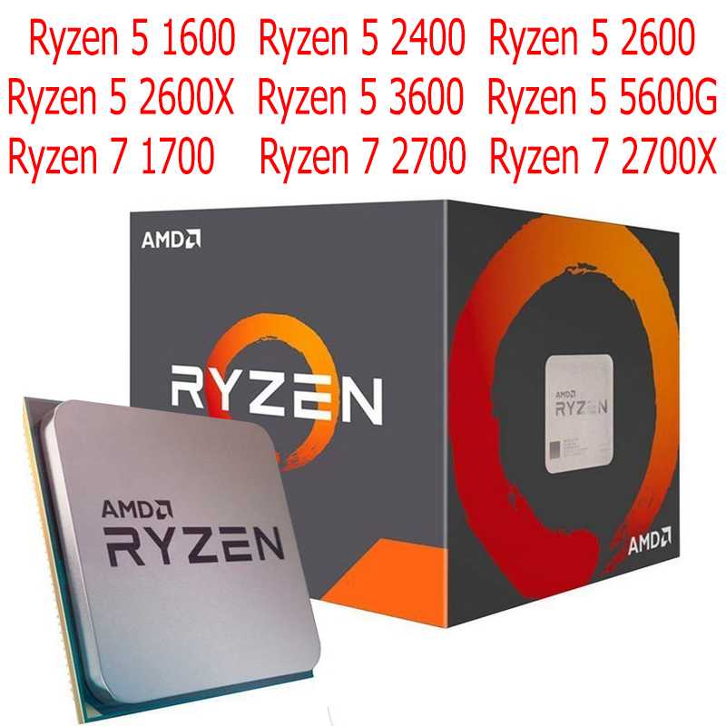Processador Amd Ryzen 5 1600 2400G 2600 2600X 3600 5600 5600G e Ryzen 7 1700 2700 2700X OEM Am4 Cooler AMD Wraith Stealth Gamer upgrade