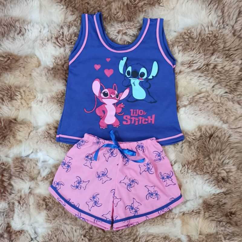 Baby Doll Infantil Regata / Pijama de Menina / Short Doll Feminino