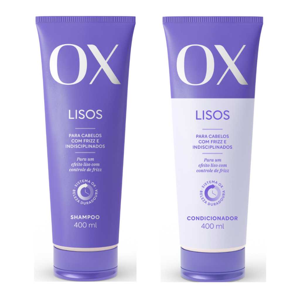Kit OX Lisos Shampoo e Condicionador 400ml cada