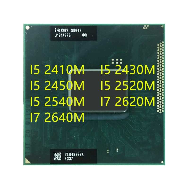 Processador CPU I5-2410M 2430M 2450M 2520M 2540M I7-2620M 2640M Laptop