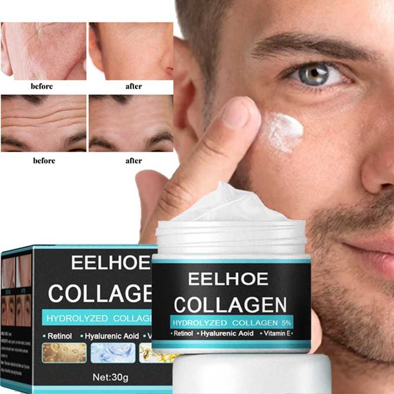 EELHOE Cremes De Colágeno 30g Para Homens Creme Anti-Rugas Envelhecimento Facial Hidratante De Ácido Hialurônico Cuidados Faciais