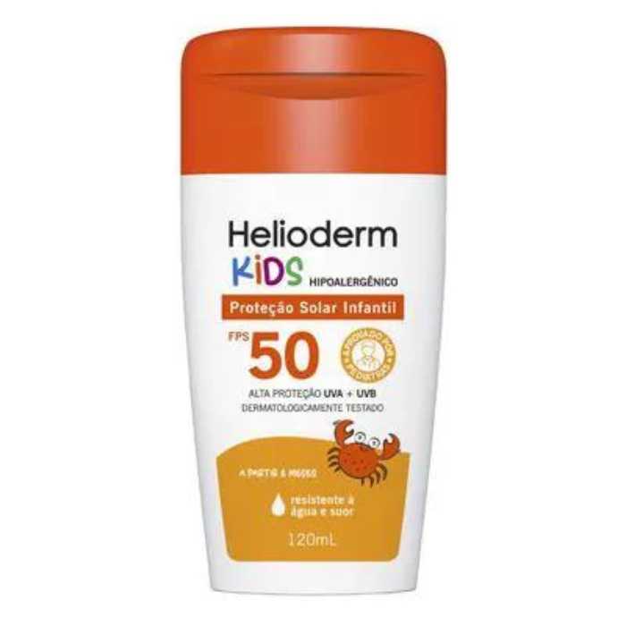 Helioderm Dermocosméticos Kids Protetor Solar Facial/Corporal FPS50 C/120ml