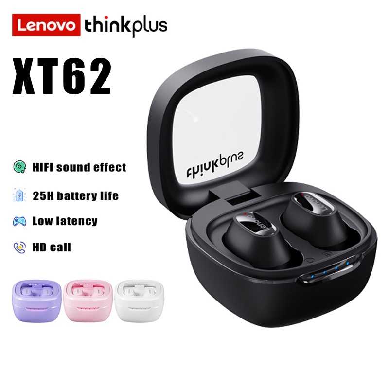 Lenovo XT62 TWS Bluetooth Headset Cute Wireless with Microphone