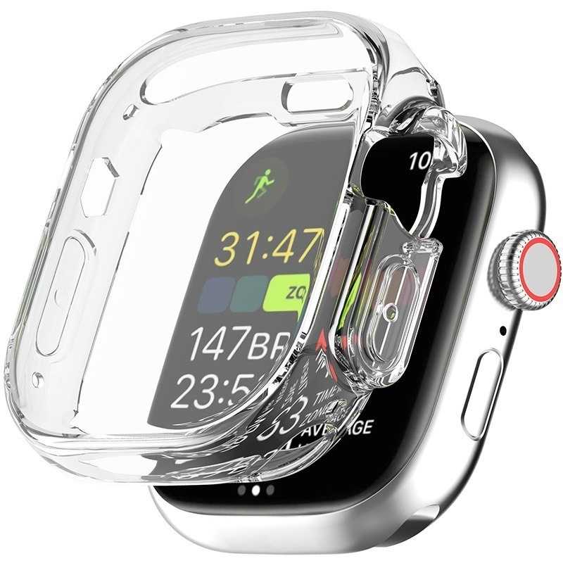 capa case TPU protetora para apple watch ultra 49mm silicone cor transparente New
