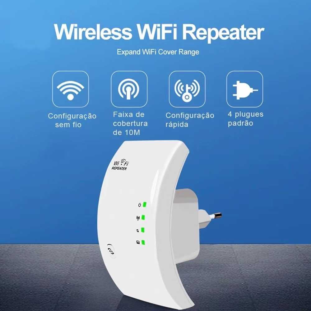 Wi-fi sem fio repetidor 300mbps wifi amplificador wi-fi extensor longo alcance de sinal wifi impulsionador 802.11n/b/g