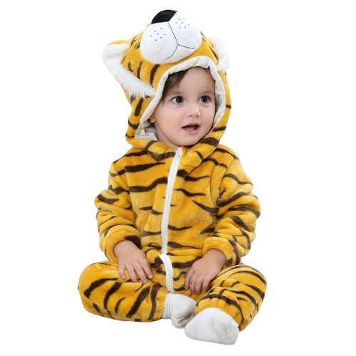 Pijama Infantil Bebê Tigre Kigurumi Cosplay Macacão Fantasia