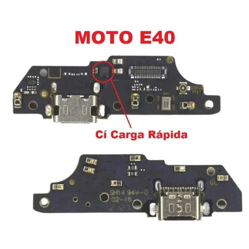 Placa de Carga Moto E20/E40 com CI e Microfone Pronta Entrega