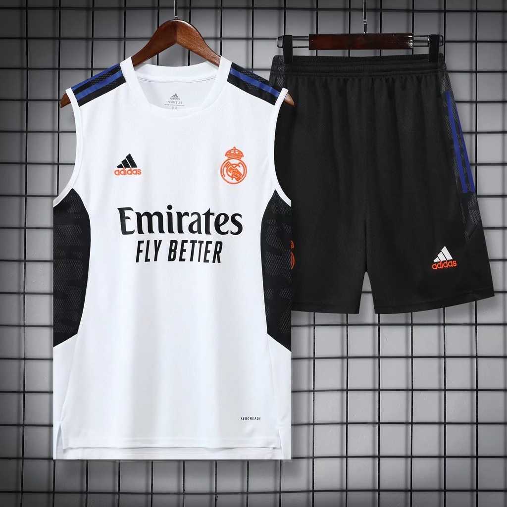 Colete preto manga curta terno camisa de futebol 2022 Zipper Shorts bolso HM