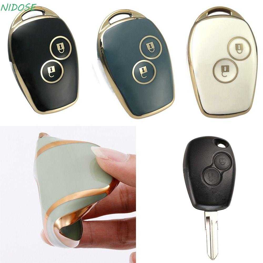 NIDOSE Carro Key , Capa Protetora Do Porta-Chaves , TPU 2 Botões Fob Para Renault/Megane/Modus/Espace/Laguna/Duster/Logan/DACIA/Sandero Car Accessories