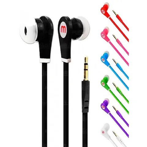 Fone de Ouvido m colorido para celular Headset com fio e com microfone, entrada de 3.5mm Cor enviada aleatoriamente