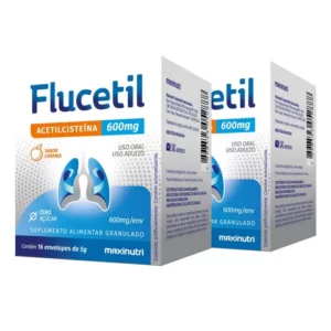Kit 2 Flucetil Acetilcisteína Sachê Laranja 16x5g Maxinutri