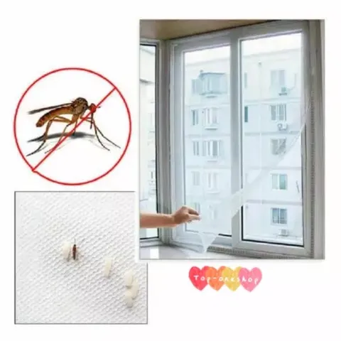 Mosqueteiro Protetora Mosquito Ajustável Até 125x155De Janela com fita adesiva proteger famílias
