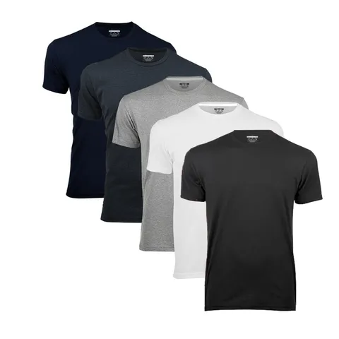 Kit 5 Camisetas Masculina Básica Lisa Algodão Casual Slim Premium 100 Algodão