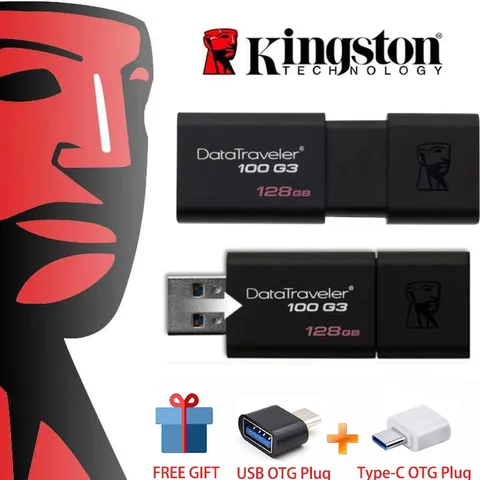 Unidade Kingston Pen drive DataTraveler USB Flash 8GB 16 Gb 32GB 64GB128GB 256GB 1TB 2TB Polegar Alta Velocidade U Disco