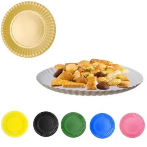 Kit 10 Pratos De Papel 15CM P Bolos e sobremesas Pratos De Papel Colorido Para Servi Em Eventos E Festas Em Geral