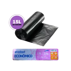 Saco De Lixo 15l 20un Econômico EcoLixo