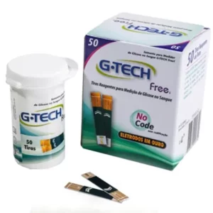 Tiras Reagentes para Medição de Glicose Gtech Free 1 Diabetes com 50 unidades 7898301056740