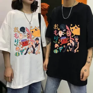 Camiseta Masculina Com Estampa De Jogo Engraçado OmoriPara VerãoAnime JaponêsHarajukuEstética