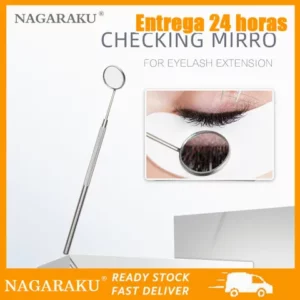 Nagaraku verificação de aço inoxidável espelho para extensão cílios profissional ferramenta maquiagem espelhos dentários compõem ferramentas