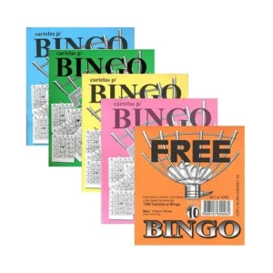 Kit Com 300 Cartelas De Bingo Free Colorida Bloco Bingo Cartela Para Jogo de Bingo Free