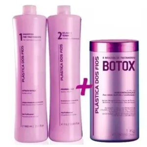 Kit Combo Plástica Dos Fios Selagem Xampoo Botox 1kilo