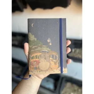 Sketchbook Caderno Totoro Studio Ghibli com Elástico e Marca Página Aquarela
