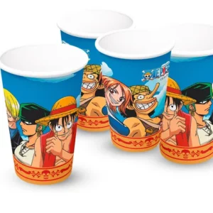 8 Lembrancinhas copos One Piece decoração festa aniversário