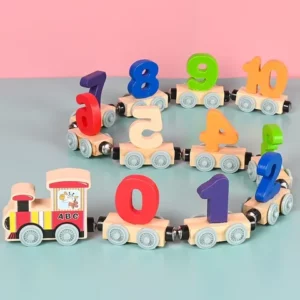 Educação Infantil Brinquedos Educativos De Madeira Trem Magnético De Número